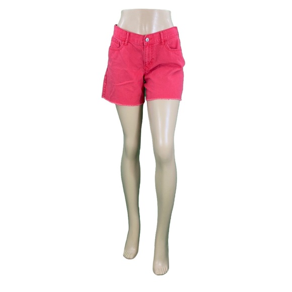 Old Navy Pants - Old Navy The Sweetheart Red Raw Hem Jean Shorts